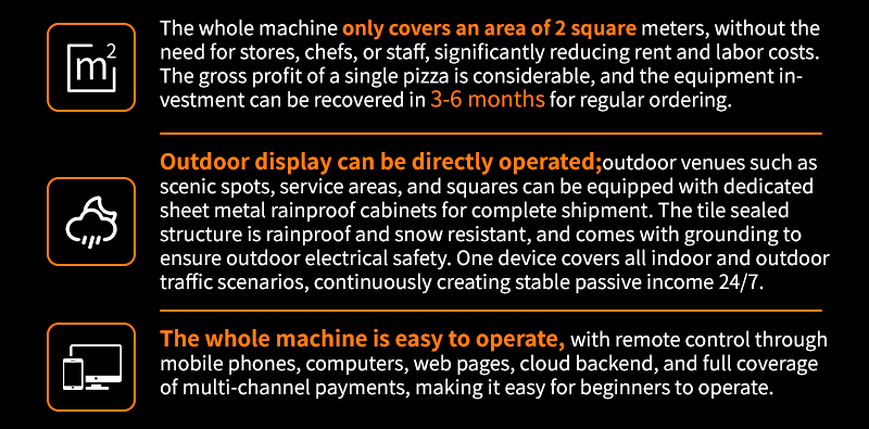 CYP12 Fully Automatic Pizza Vending Machine | Indoor & Outdoor 24H Unattended Pizza Dispenser