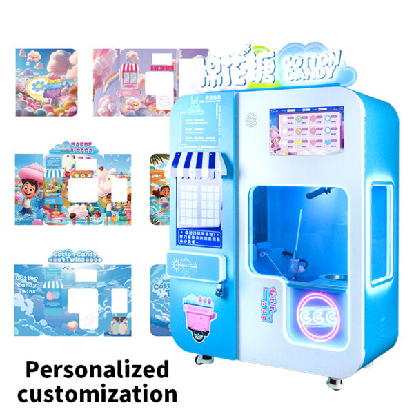 Cotton Candy Vending Machines-CT580mini Blue