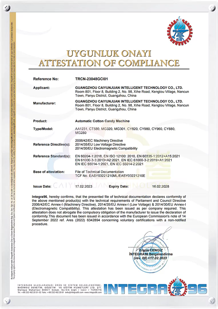 CYJ Certificate 09